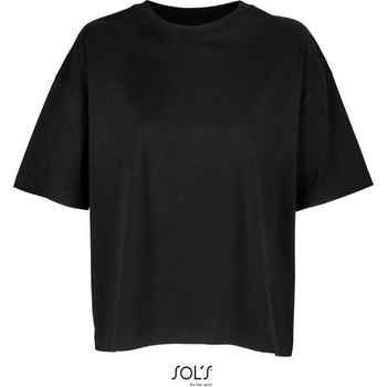SOL'S BOXY / Дамска тениска с голям размер - тъмночерна M (253807n1102)