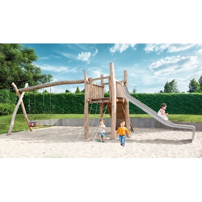 Playground System zostava so nerezovou šmykľavkou - Piccolo