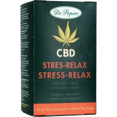 Dr.Popov Konopný čaj s CBD Stres Relax 30 g