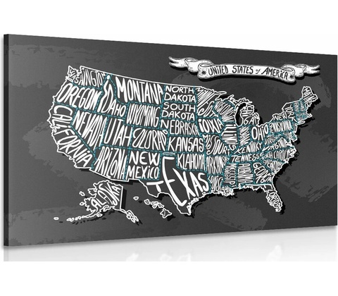 Obraz moderná mapa USA