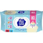 Baby Crema Влажни кърпички с капаче Baby Crema Play Time - Cotton candy and Macarons, 80 броя (2201) - ozone