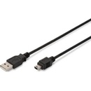 Digitus AK-300108-010-S USB USB A samec na B-mini 5pin samec, 2x stíněný, Měď, 1m, černý