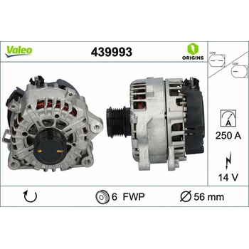 VALEO Alternátor 439993