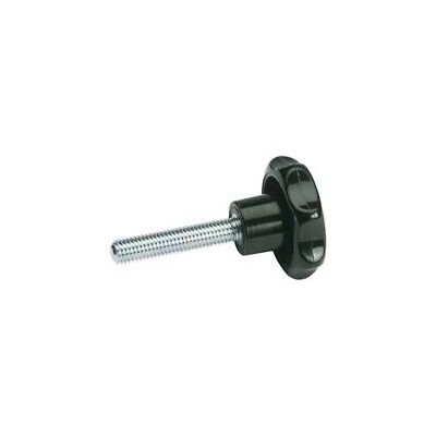 Hvězdice se závitovým kolíkem M12x50 mm, vnější o 63 mm, plast