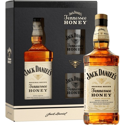 Jack Daniel's Honey 35% 0,7 l (dárkové balení 2 sklenice)