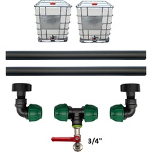 Profi propojení: 2 IBC nádrže + 3/4" zahradní kohout Z