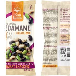 Koh Libre Печено Едамаме Микс от 3 Вида Зърна 3 Beans Mix 40 г