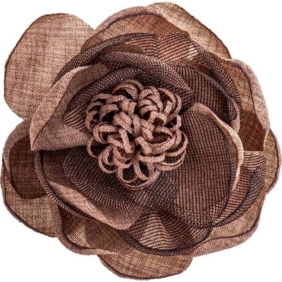 Biju Brož textilní květ hnědá 9002077