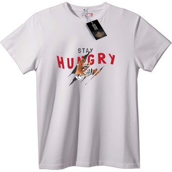 NOONEBRAND Тениска Гладен тигър - 6XL, White