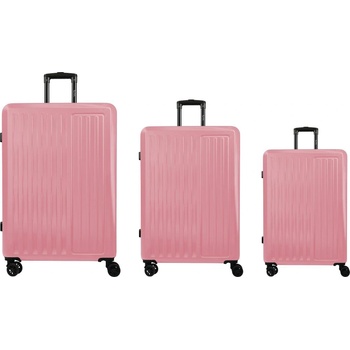 EUROCOM Комплект куфари Pierre Cardin, 3 броя, розов (34596-А-РОЗОВ)
