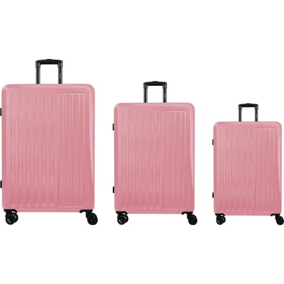 EUROCOM Комплект куфари Pierre Cardin, 3 броя, розов (34596-А-РОЗОВ)