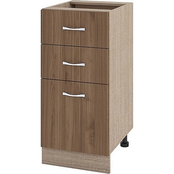 ИРИМ Долен шкаф с две чекмеджета и една врата Сити МО-27 мока / орех адмирал 40 см