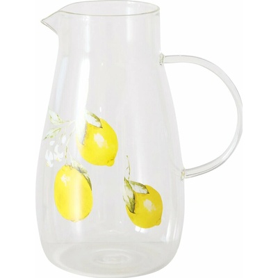 Boltze Skleněný džbán na limonádu CAPRI, výška 21 cm žlutý