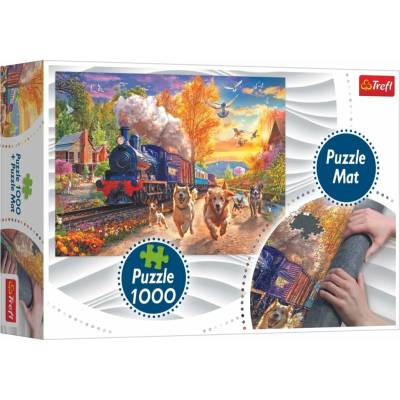 TREFL Preteky s vlakom 1000 dielov + Podložka