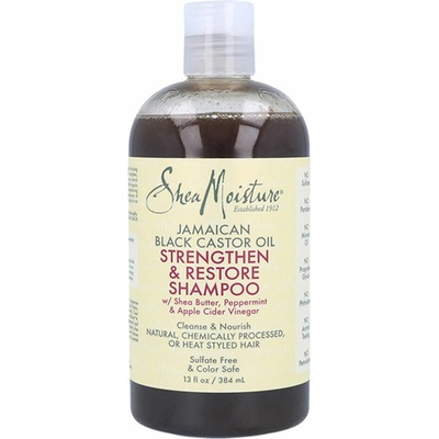 Shea Moisture Jamaican Black Castor Oil Strengthen & Restore Shampoo šampon na vlny s ricinovým olejem 384 ml