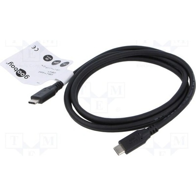 Goobay 74196 USB 4.0, USB C vidlice,z obou stran, 1,5m, černý