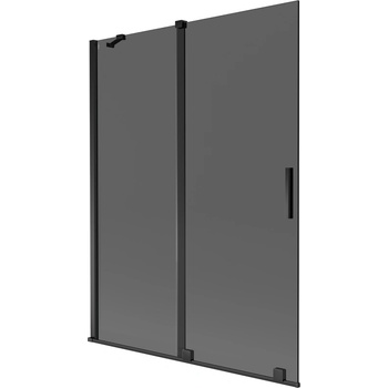 Mexen Velar параван за вана с 2 плъзгащи се крила 130 x 150 см, графит, черен - 896-130-000-41-70 (896-130-000-41-70)