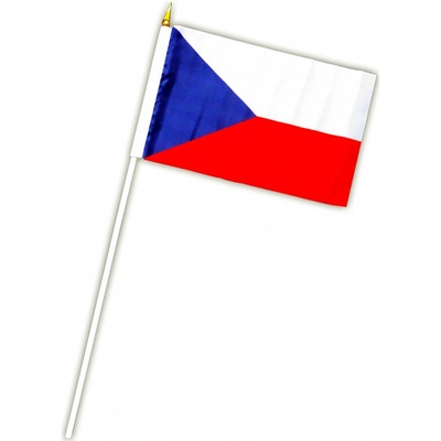 Vlajka Česká republika 10,5 x 15,8 cm na drevenej tyčke