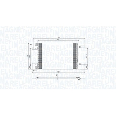 Kondenzátor, klimatizace MAGNETI MARELLI 350203766000