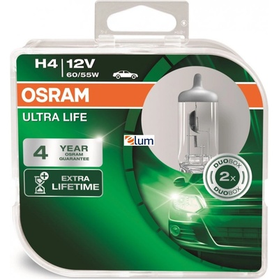 Osram Ultra Life H4 P43t 12V 60/55W 2 ks