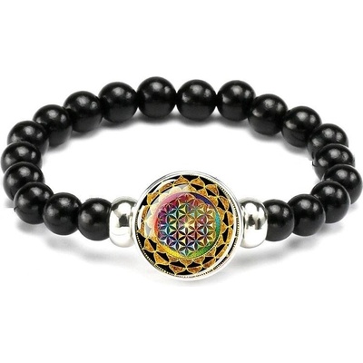 Blingstar náramek čakrový Květ života glass bead 2271