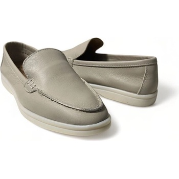 GNStyle Комфортни дамски мокасини в бежово от естествена кожа с изчистен италиански дизайн