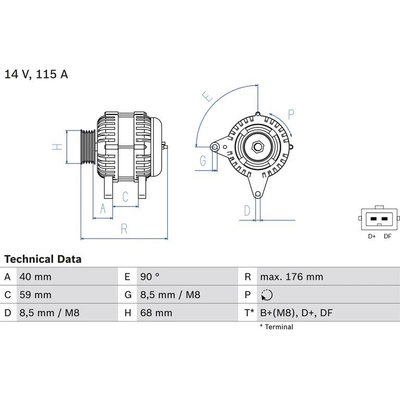 BOSCH 0 986 040 270 generátor (0986040270)