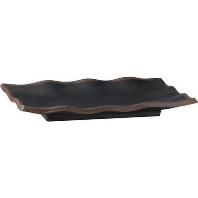 APS Miska obdélníková z černého melaminu Marone černá hnědá 275 x 110 x 20 mm