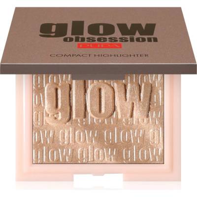 PUPA Milano Glow Obsession компактна озаряваща пудра цвят 100 - Light Gold 6 гр