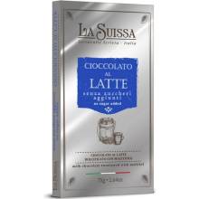 La Suissa Mléčná čokoláda se sladidlem 75 g