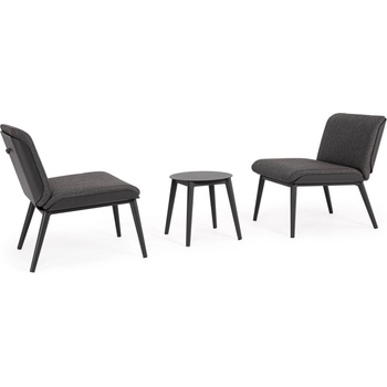 Bizzotto Комплект диван isabela въглен wg21 3 места с възглавници (0663419)