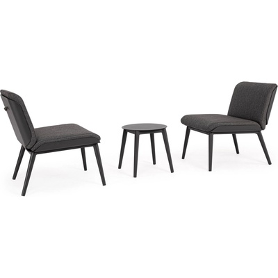 Bizzotto Комплект диван isabela въглен wg21 3 места с възглавници (0663419)