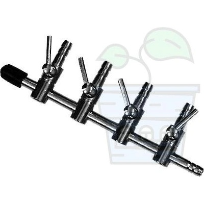 Месингов разклонител за въздух и вода с 4 изхода (499361)