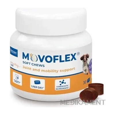 Virbac Movoflex Dog M mäkké žuvacie tablety 15-35 kg 30 ks
