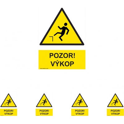 Walteco Pozor výkop 210x297mm, formát A4, plastová tabulka Množství: 5 ks , 20048BP1