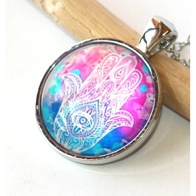 Fashion Jewerly Řetízek Amulet Ruka Fátimy, Hamsa, Boží ochrana 2091
