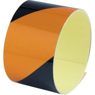 Žlutočerné pásy - šrafování 1,5m, Šrafovací páska, formát 100x100 mm, Samolepicí