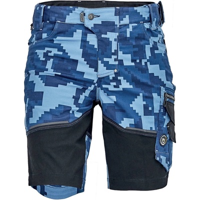 Cerva Neurum Camouflage pracovné šortky petrolejová