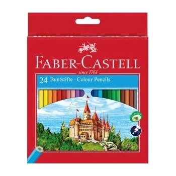 Farebné ceruzky, sada, šesťhranné, FABER-CASTELL "Classic", 24 rôznych farieb