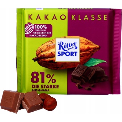 Rittersport horká čokoláda 81% 100 g