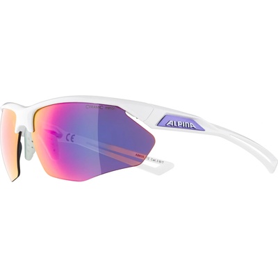 Alpina Слънчеви очила Alpina Nylos HR Ceramic Mirror S3 Cycling glasses - White / Purple / Purple Mirror - размер One Size (205-1988-0611)