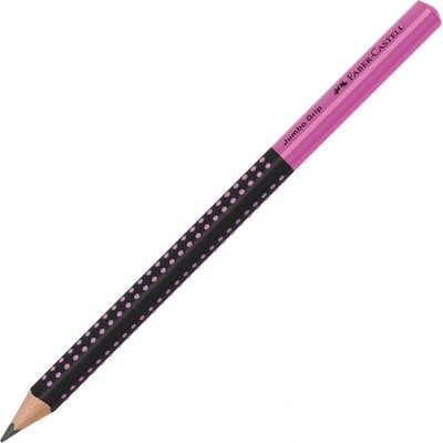 Faber-Castell Grip Jumbo/HB Two Tone čierna/ružová 12ks
