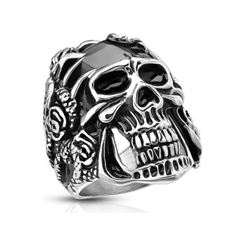 Šperky4U ocelový prsten lebka OPR1761