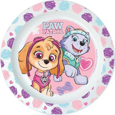 STOR TALÍŘ PLASTOVÝ PAW PATROL, PRŮMĚR 22 CM, RŮŽOVÁ_hamashop