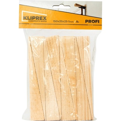 XTLINE Montážní dřevěné klínky 1-25 mm 8 ks