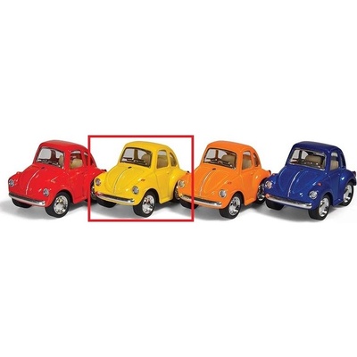 EP Line Volkswagen Little Beetle autíčko na natahování Žluté 5 x 3 x 3 cm