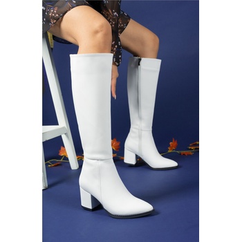 Riccon Дамски ботуши 12816s - Бял мат #358507 (358507_Бяло)