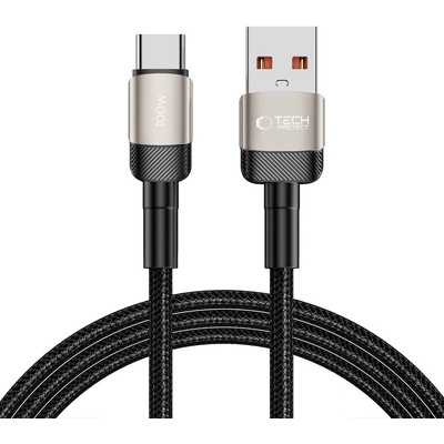 Tech-Protect YJ-0043 USB-A / USB-C 100W/5A, 2m, titanový