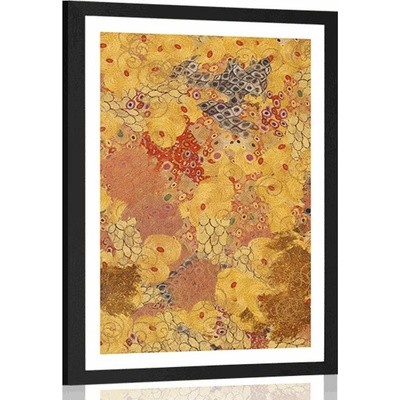 Plakát s paspartou abstrakce ve stylu G. Klimta - 40x60 no frame