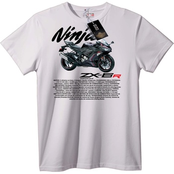 NOONEBRAND Тениска Ninja ZX-6R Мотоциклет - L, White